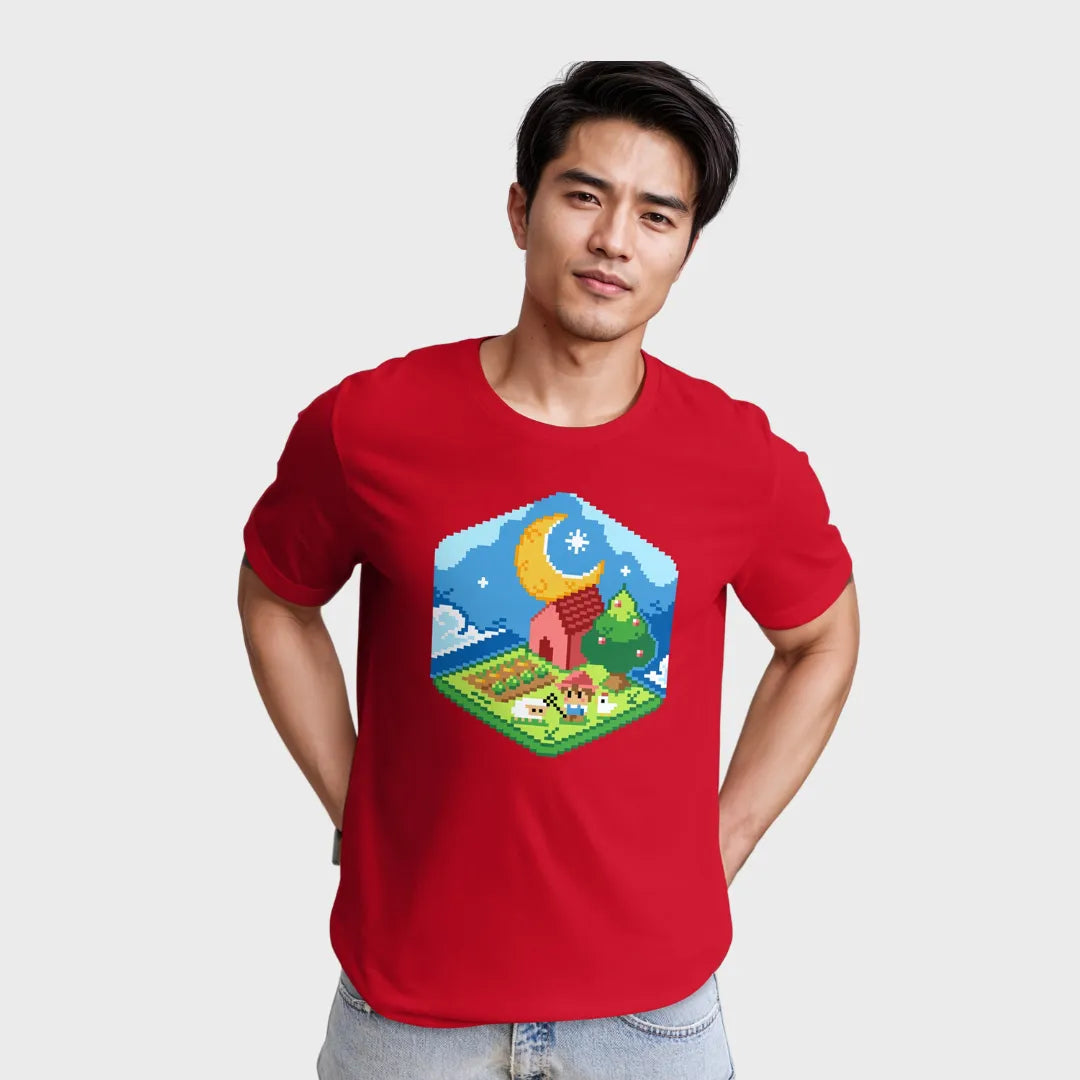 Pixelated Pastoral Unisex Tee - Gameparel