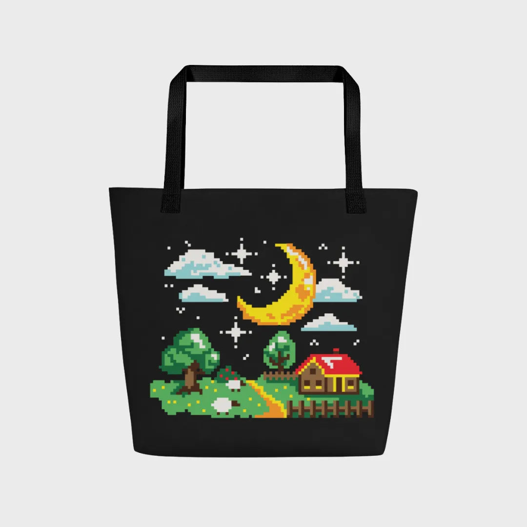 Starlit Farm Large Tote Bag With Pocket - Gameparel