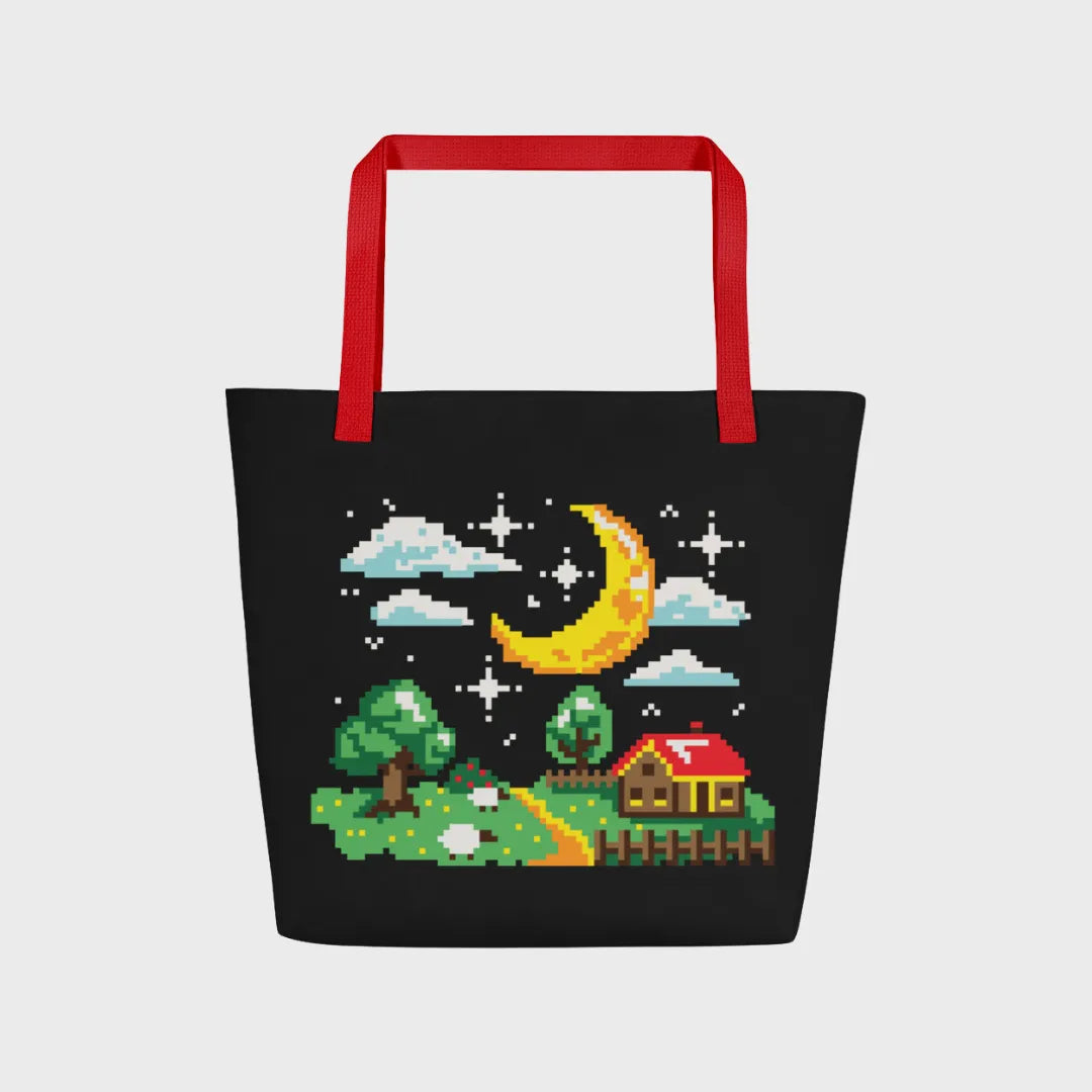 Starlit Farm Large Tote Bag With Pocket - Gameparel