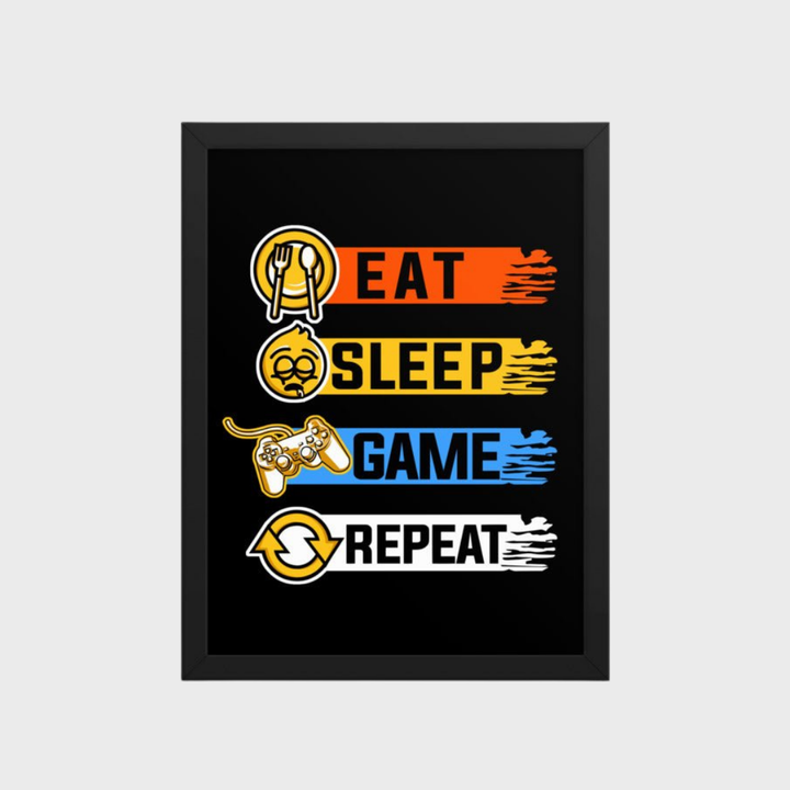 Gamer's Mantra 12" x 16" Framed Poster - Gameparel